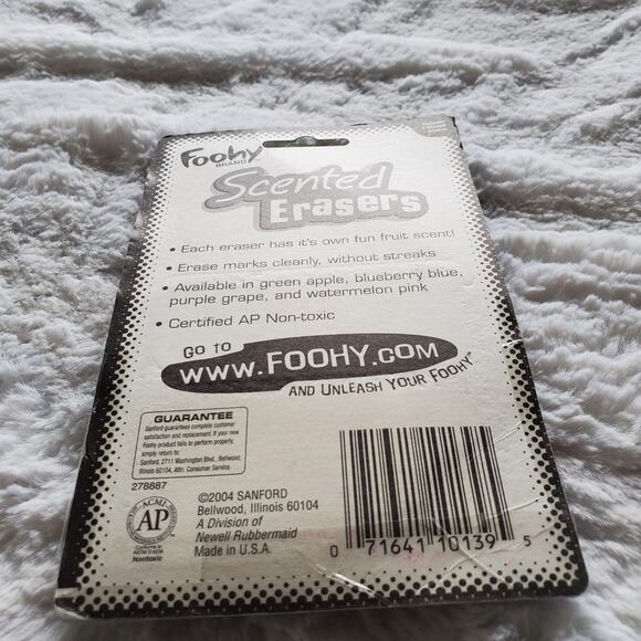 Vintage Foohy Scented Erasers Apple Grape 2004 Read Description - Picture 3 of 5